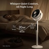 image:imageLEVOIT Standing Fan for Bedroom 20dB Quiet Pedestal Fan for Sleep 1024 CFM UltraHigh Airflow 90 Oscillating Floor Fan DC Motor 5 Speeds 12H Timer Remote for Home Room Office WhitePro White