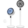 image:imageLEVOIT Standing Fan for Bedroom 20dB Quiet Pedestal Fan for Sleep 1024 CFM UltraHigh Airflow 90 Oscillating Floor Fan DC Motor 5 Speeds 12H Timer Remote for Home Room Office WhiteNew CoreBreeze White