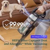 image:imageLEVOIT VortexIQ Pro Cordless Vacuum Ultra Suction 60Min Upgrade  Motorized Pet Brush NeoSight Green Light Dust Reveal AntiTangle Brush SelfStanding 180 LayFlat Design HEPA FilterCarbon Black