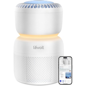 image:imageLEVOIT HEPA Air Purifier for Home Bedroom Allergies Defense Eleva 300X  3Channel Air Quality Monitor AHAM VERIFIDE Cover Up to 1200ft Quiet Smart Room Purifier with AI Insight for Better SleepWhiteBlue